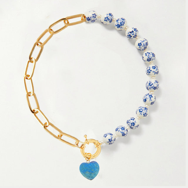 Azure Heart Blossom Chocker