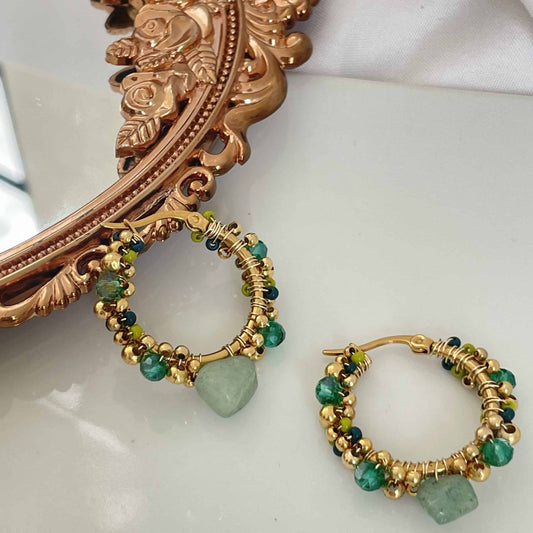 Emerald Hoops