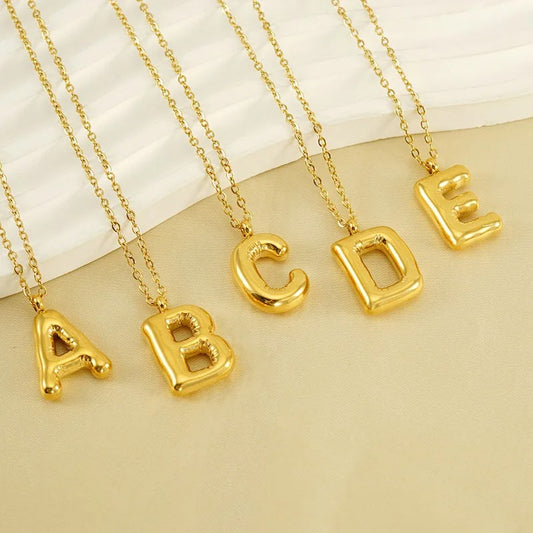 Bubbly Initial Necklace